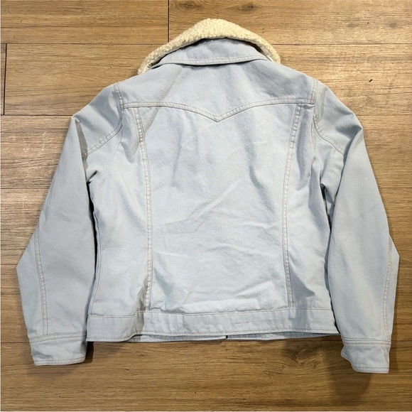 Pendleton Denim Jacket Fleece Sherpa Collar Women’s Medium Trucker Dry Goods - Picture 11 of 11